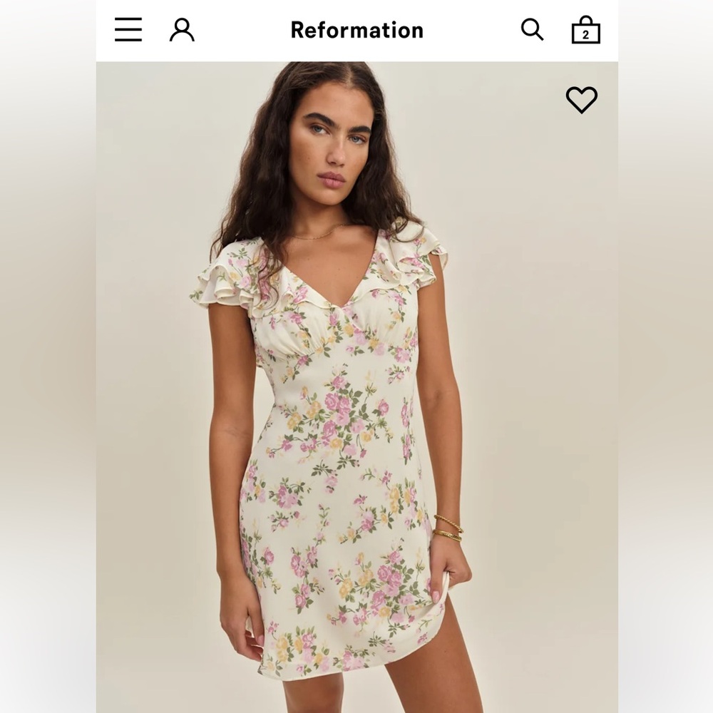 Reformation Arni Dress in Posy Size 2 NWT